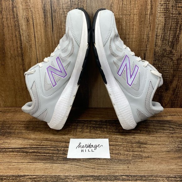 New Balance 519 Gray/Purple Girl's Sneakers - Girls Size 4.5 - Picture 6 of 8
